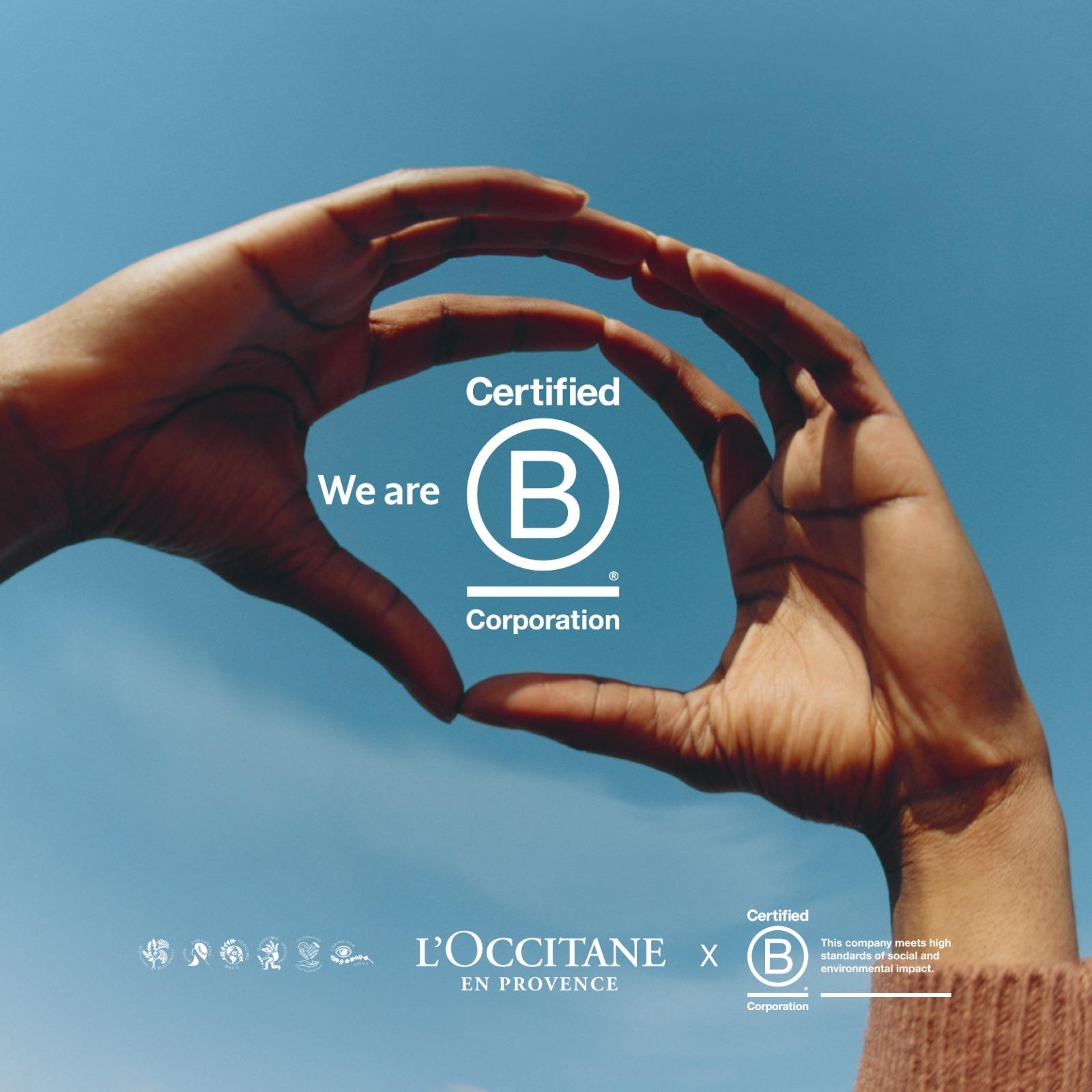L’OCCITANE en Provence consegue la certificazione B Corp™!